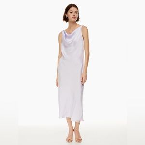 Aritzia Lavender Satin Dress